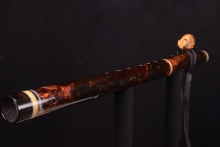 Honduran Rosewood Burl Native American Flute, Minor, Low D-3, #G10J